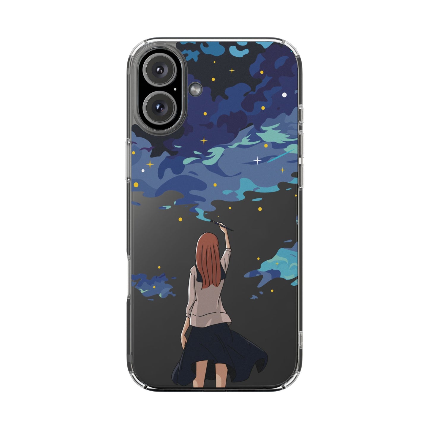 “She Paints the Sky” Clear Phone Case | A Pocketful of Stars