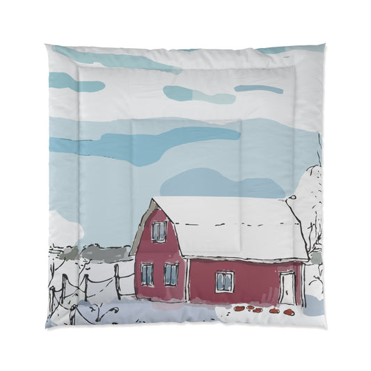 Luxury Comforter | Winter Cottage Serenity