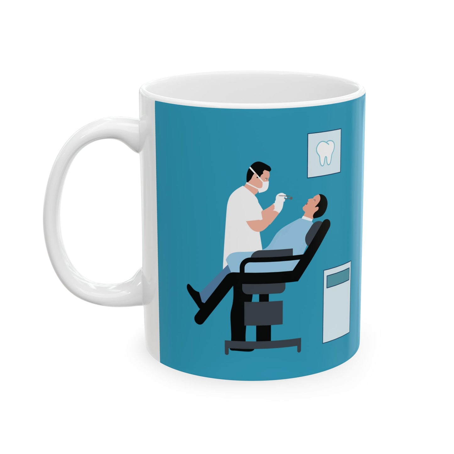 “Tooth & Smile” Ceramic Mug | Minimalist Fun for Dental Lovers