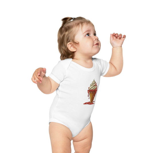 Combed Cotton Baby Bodysuit | Melting Sweet Ice Cream