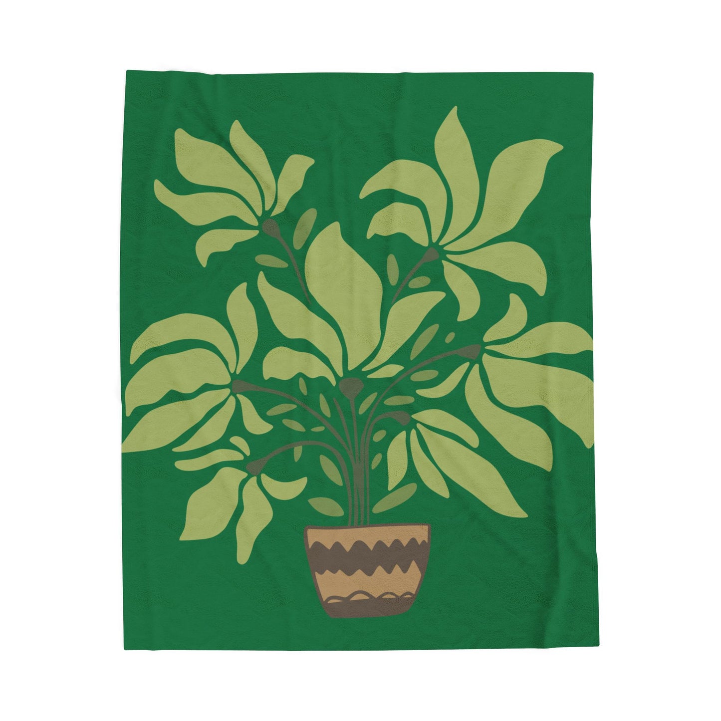 Velveteen Plush Blanket | A Quiet Green Corner
