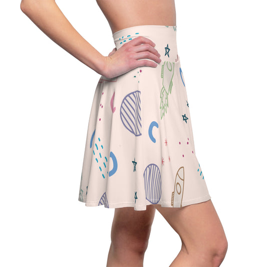 Cosmic Void Skater Skirt | Freedom of Space, Art in Motion