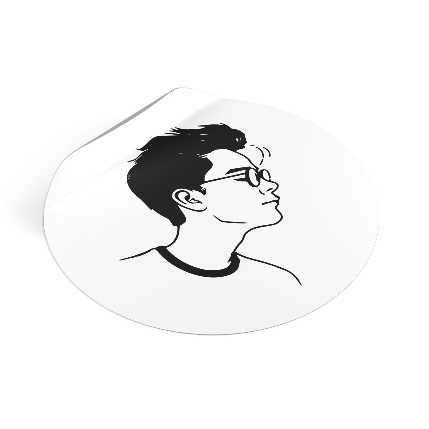 Round Sticker | Portrait of a Boy