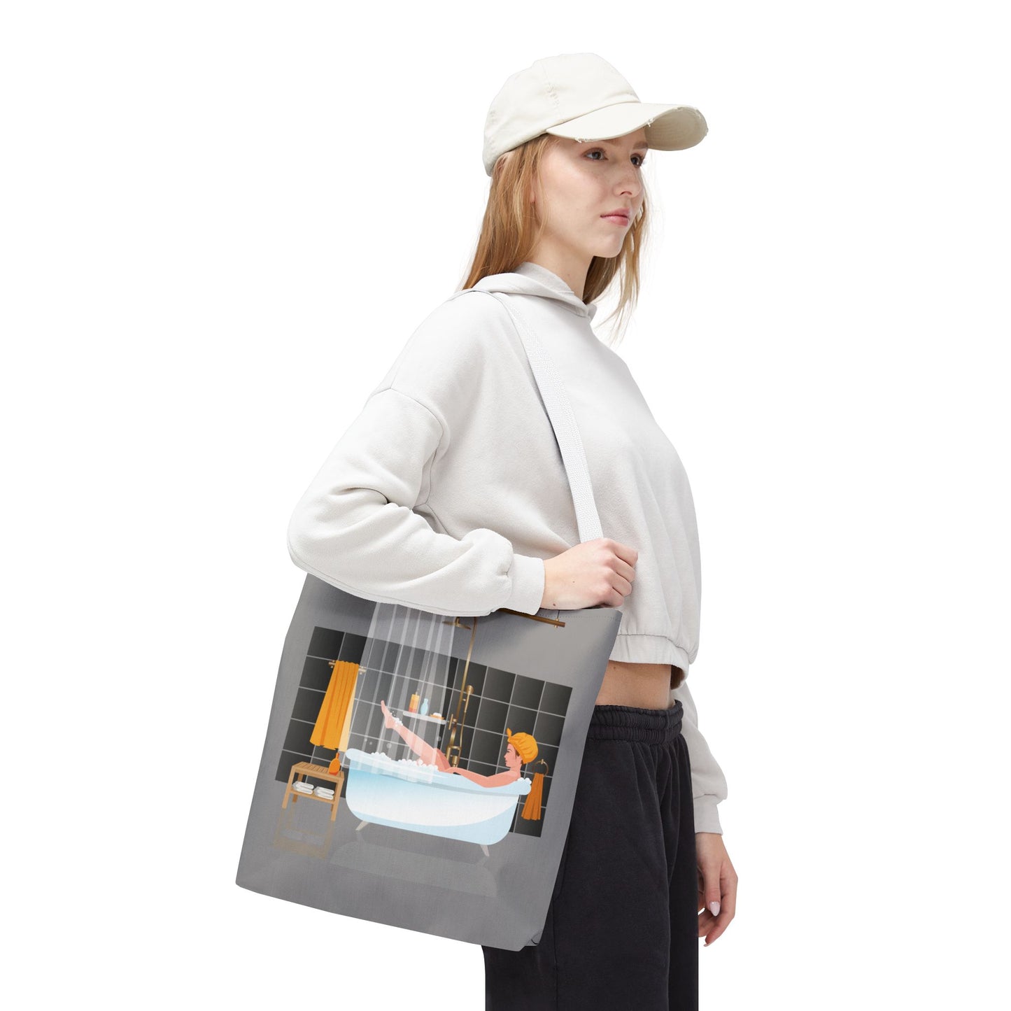 Artistic Tote Bag | Girl in Bathtub | Relaxing & Stylish Accessory