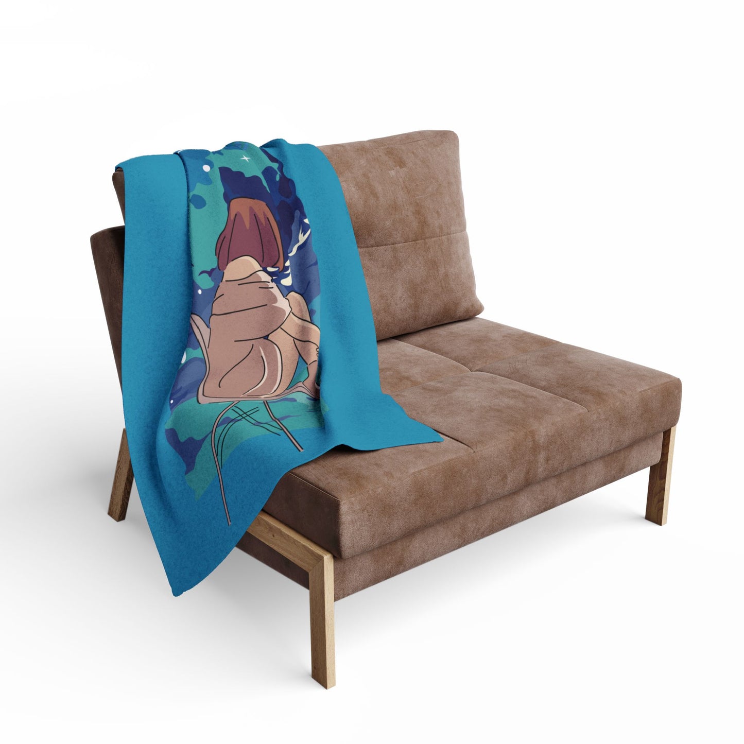 “Cloudwatcher” Fleece Blanket | A Moment of Quiet Bliss