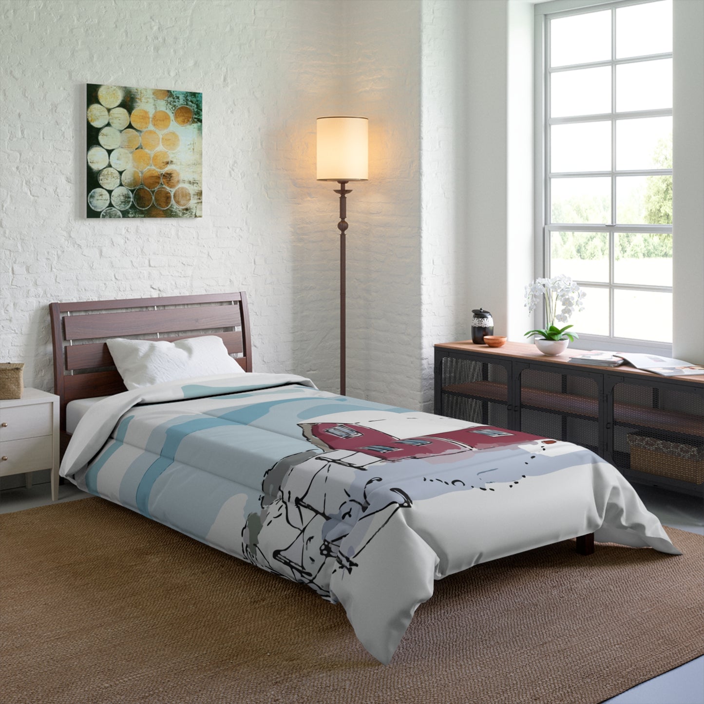 Luxury Comforter | Winter Cottage Serenity