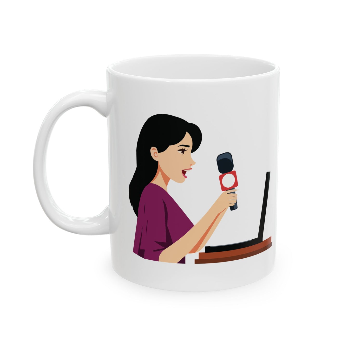 The Girl & Her Morning Coffee | Bold Character Mug | Start Your Day With Style