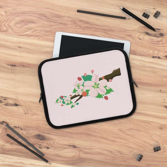 Blooming Peach Blossoms | Fun & Fresh Laptop Sleeve Full of Spring Vibes