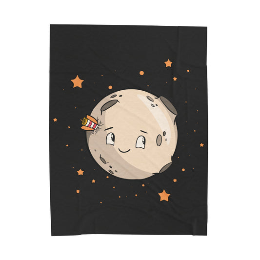 “Silent Galaxy” Plush Blanket | Moonlight Wrapped in Velvet Stillness
