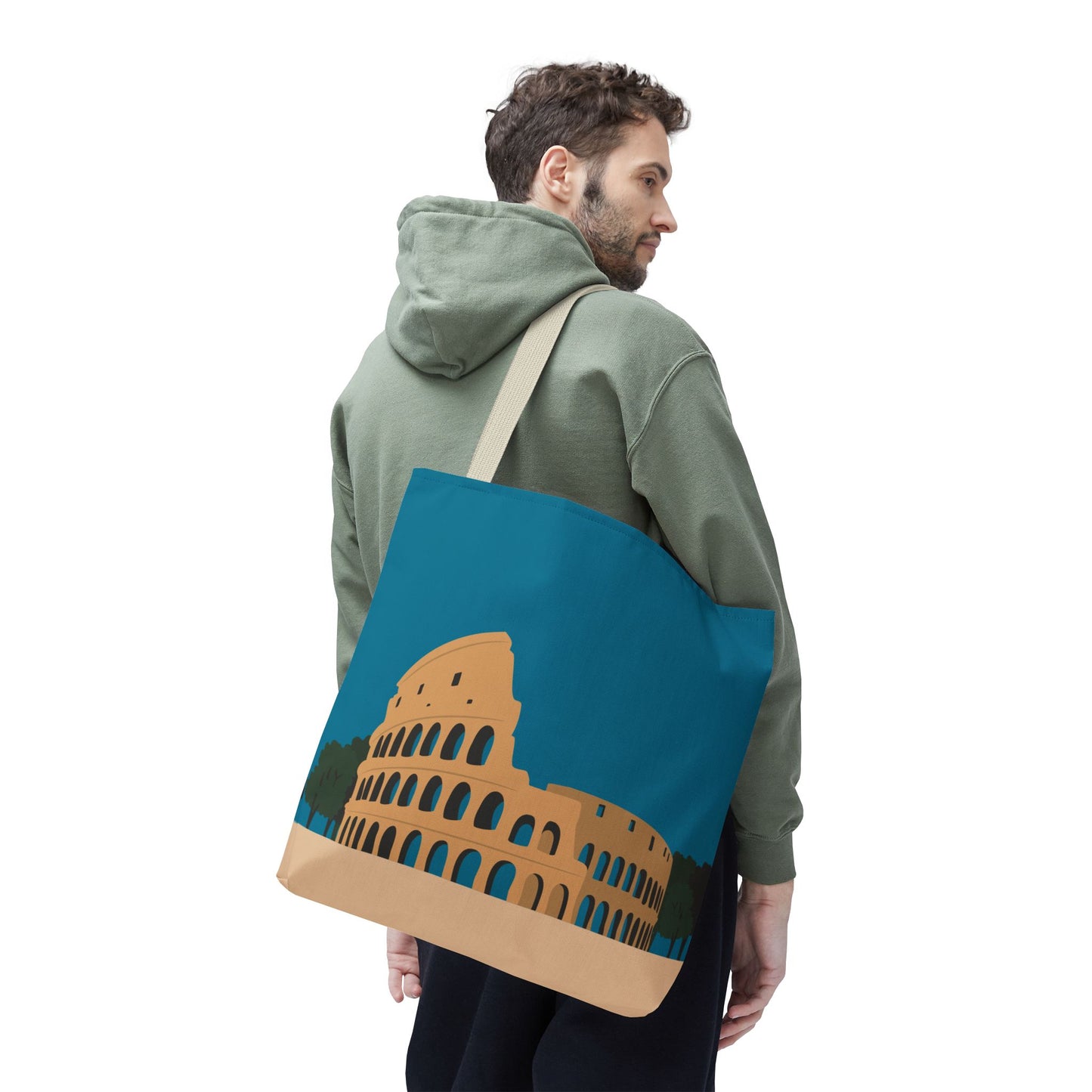 Vibrant Colosseum Tote | European Style | Urban Statement Piece