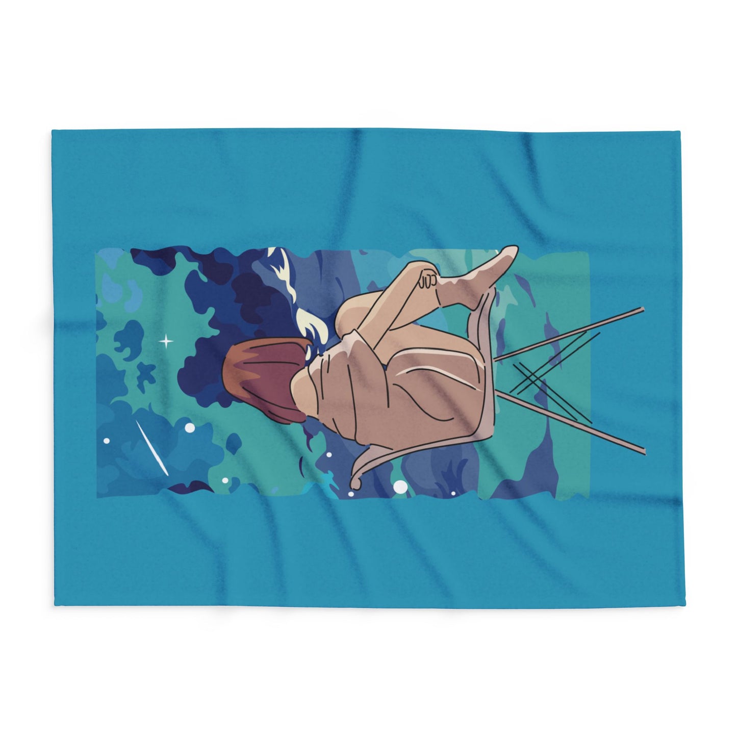 “Cloudwatcher” Fleece Blanket | A Moment of Quiet Bliss