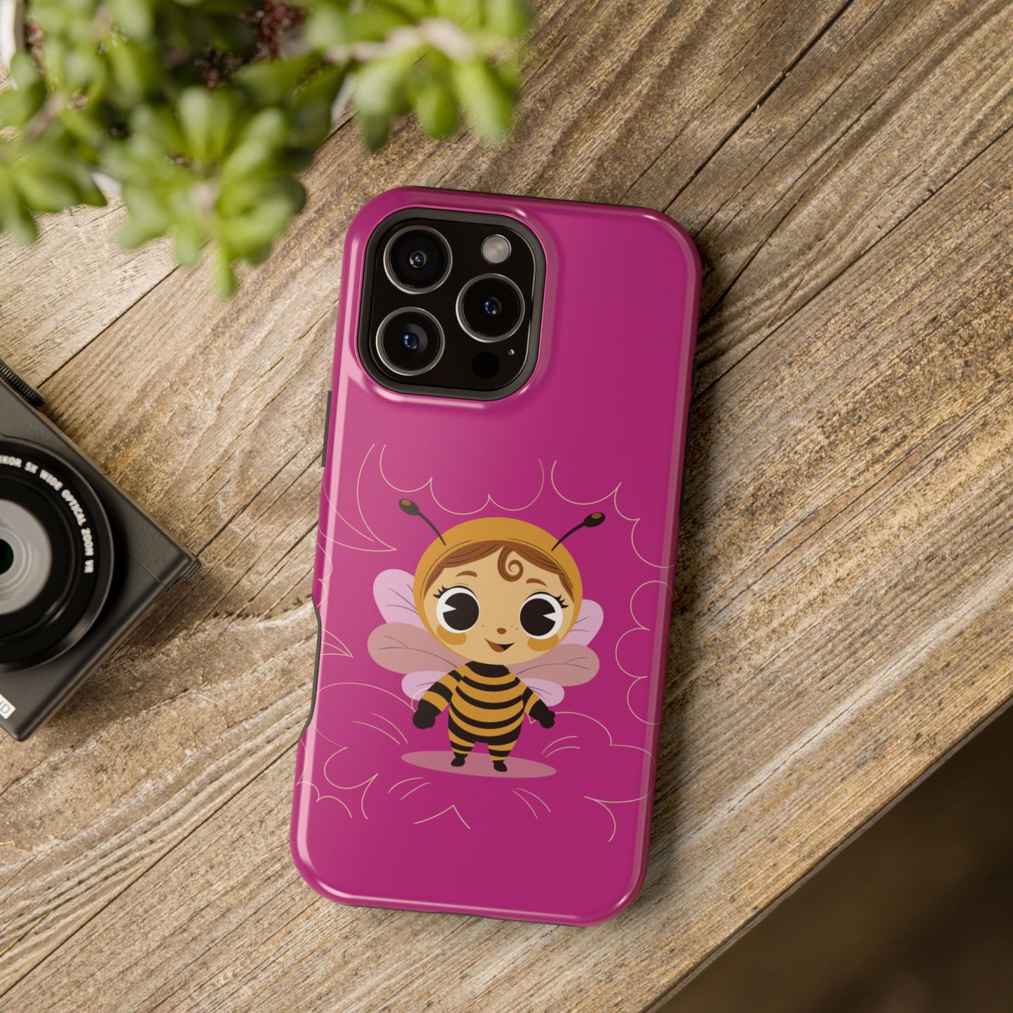 “Little Bee Buddy” Magnetic Tough Phone Case | Cute, Tough & MagSafe Ready