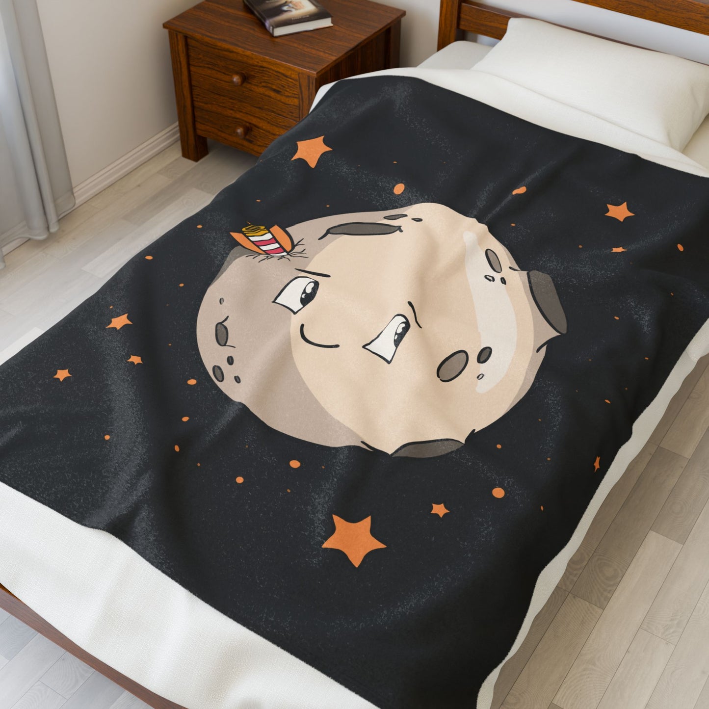 “Silent Galaxy” Plush Blanket | Moonlight Wrapped in Velvet Stillness