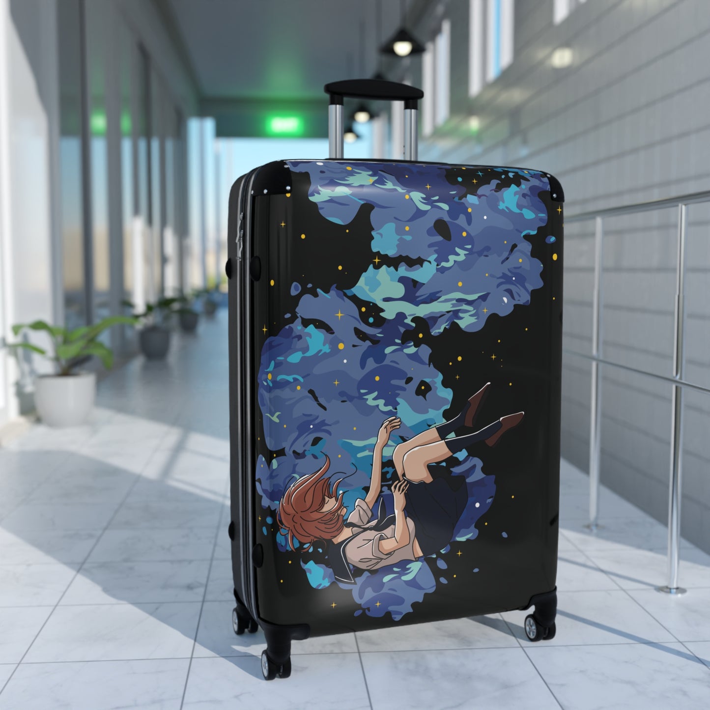 2D Art Suitcase | Girl & Water Scene