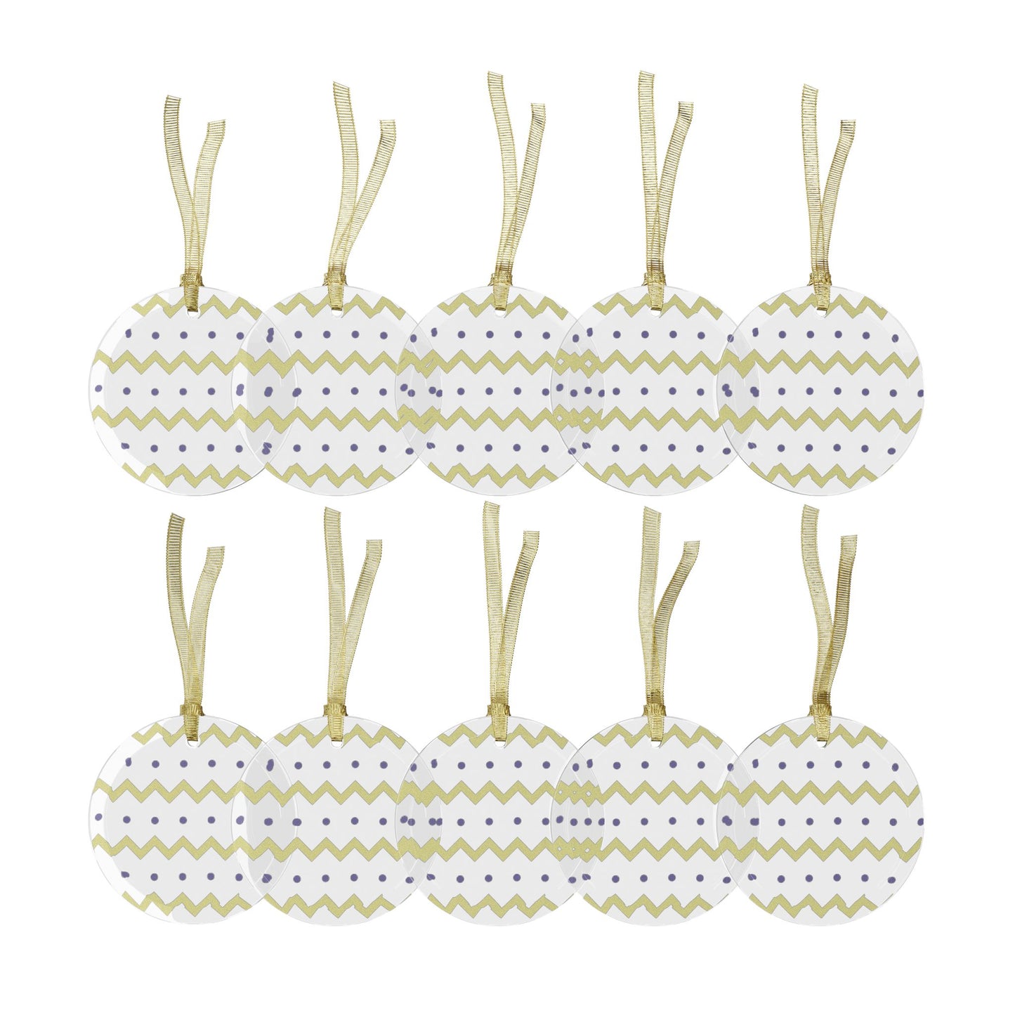 Minimalist Chevron Glass Ornament | Rhythm in Simplicity