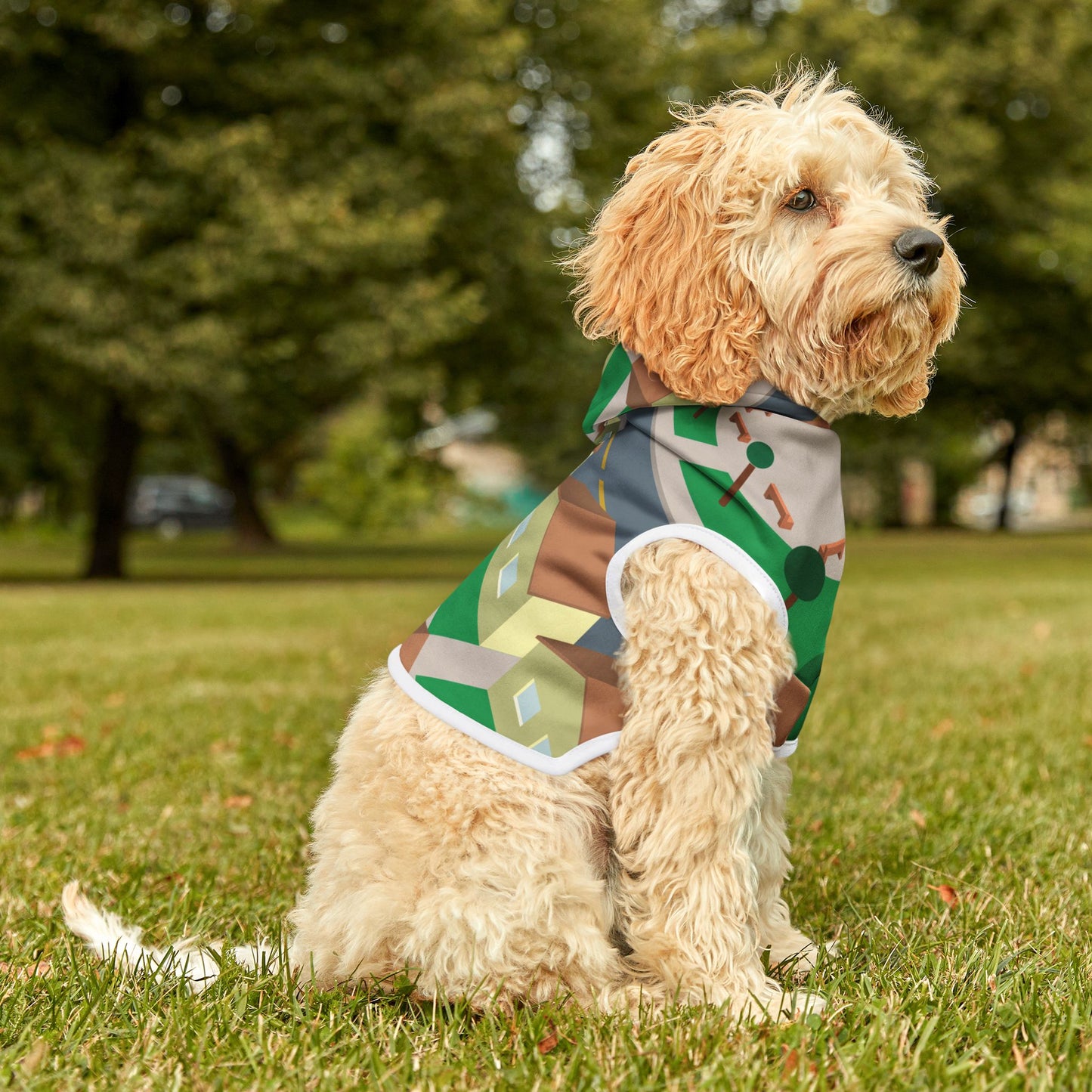 “Little Cityscape” Pet Hoodie | Urban Streetwear for Stylish Pets