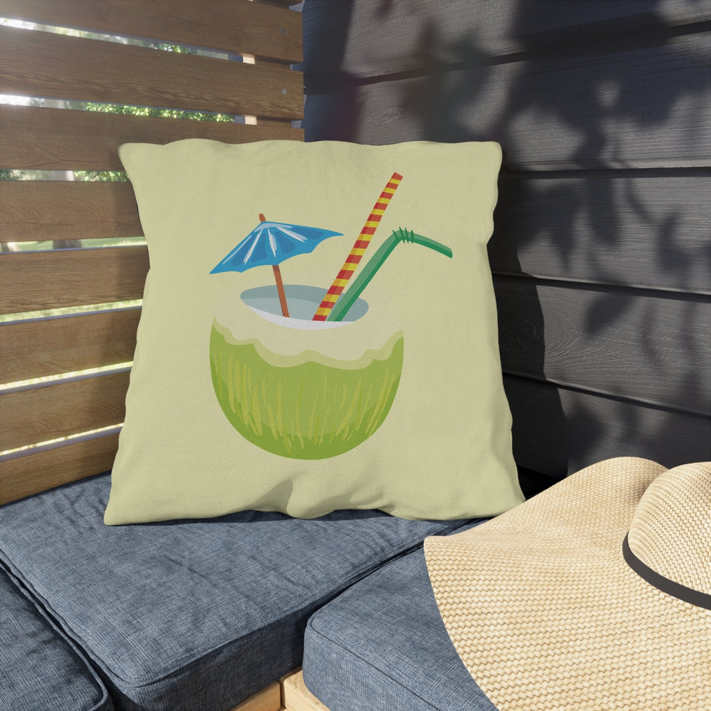 Ocean Breeze & Green Coconut | Outdoor Decorative Pillow