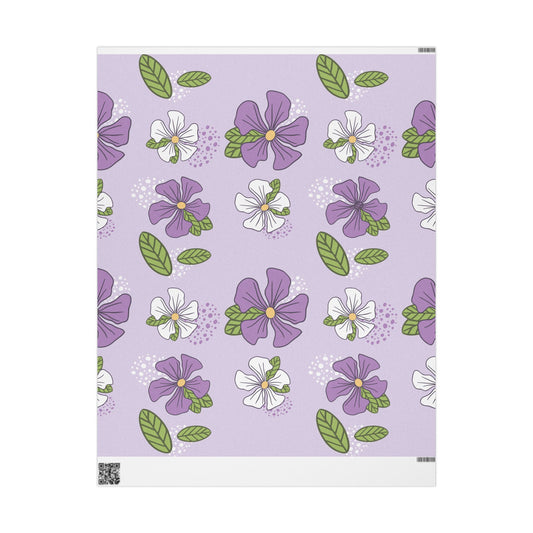 Purple Blossom Elegance | Premium Floral Wrapping Paper