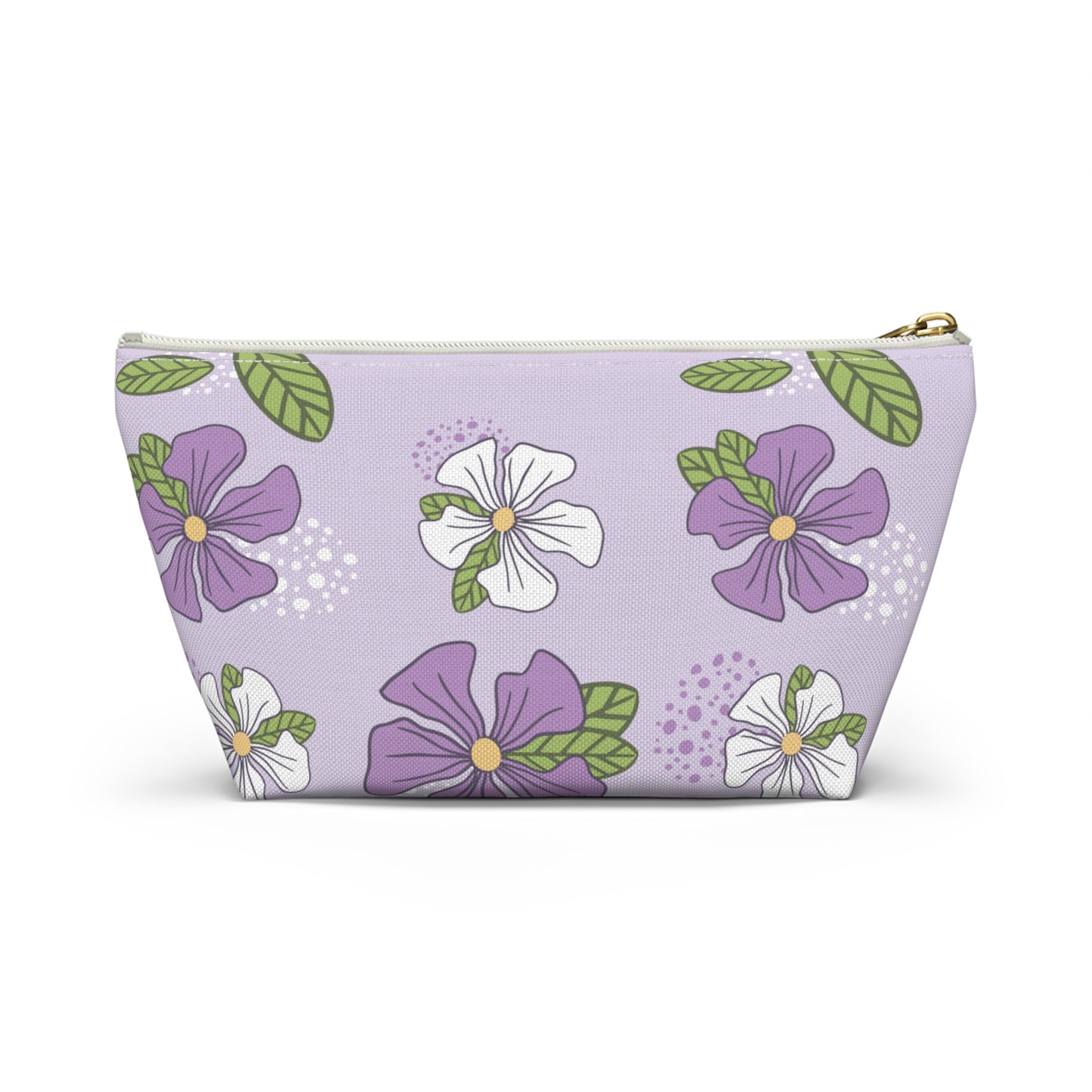 Soft Violet Blooms | Minimalist Floral Accessory Pouch