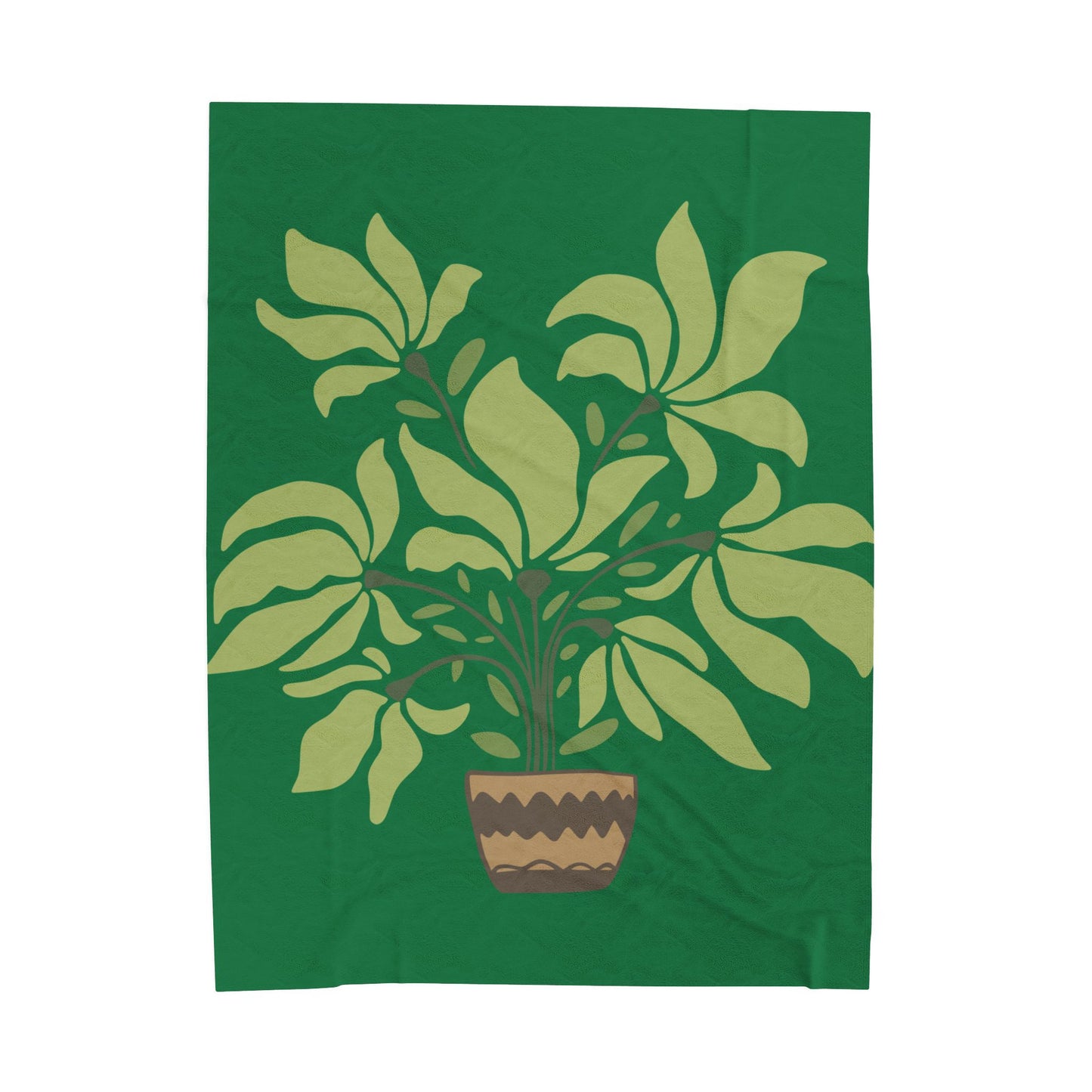 Velveteen Plush Blanket | A Quiet Green Corner