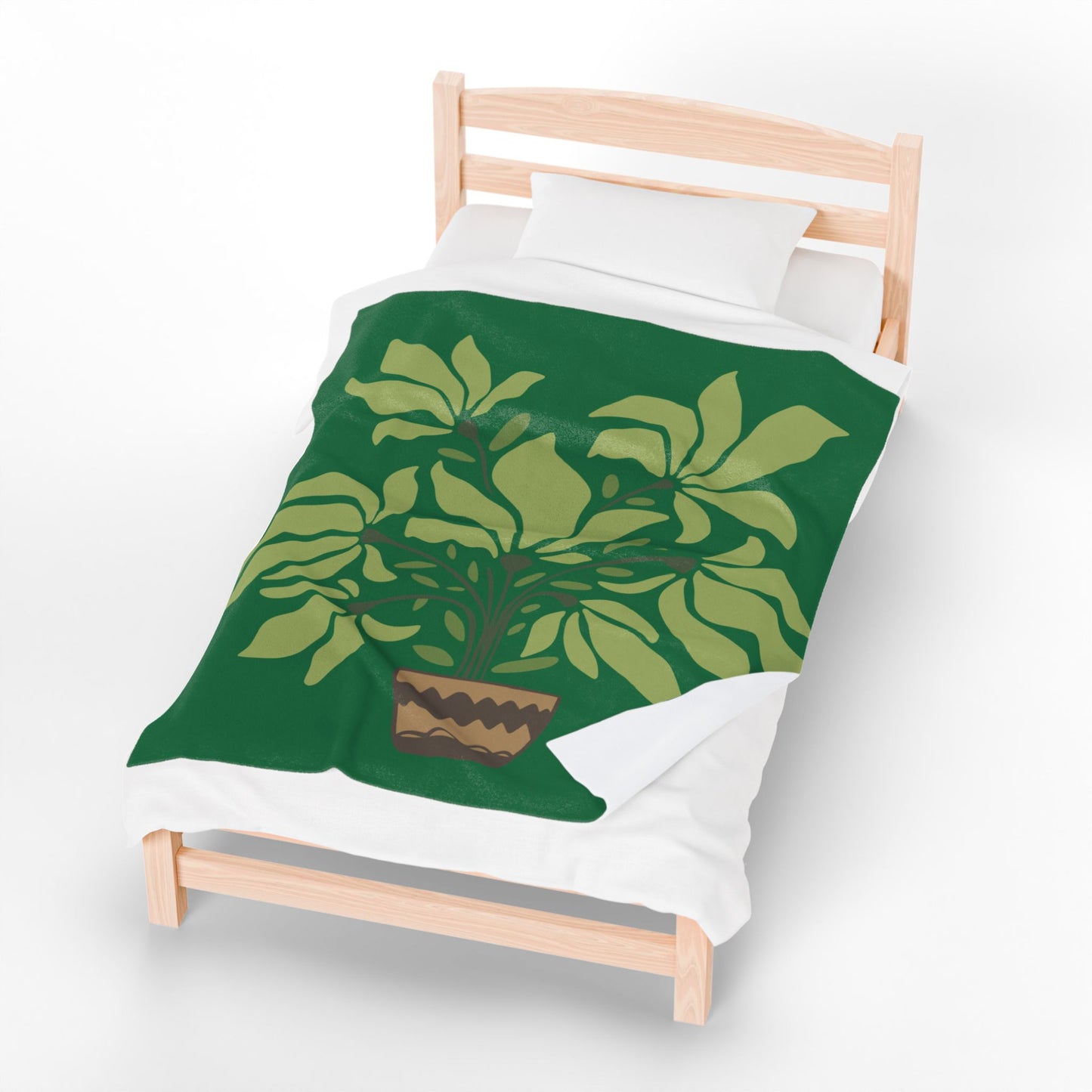 Velveteen Plush Blanket | A Quiet Green Corner
