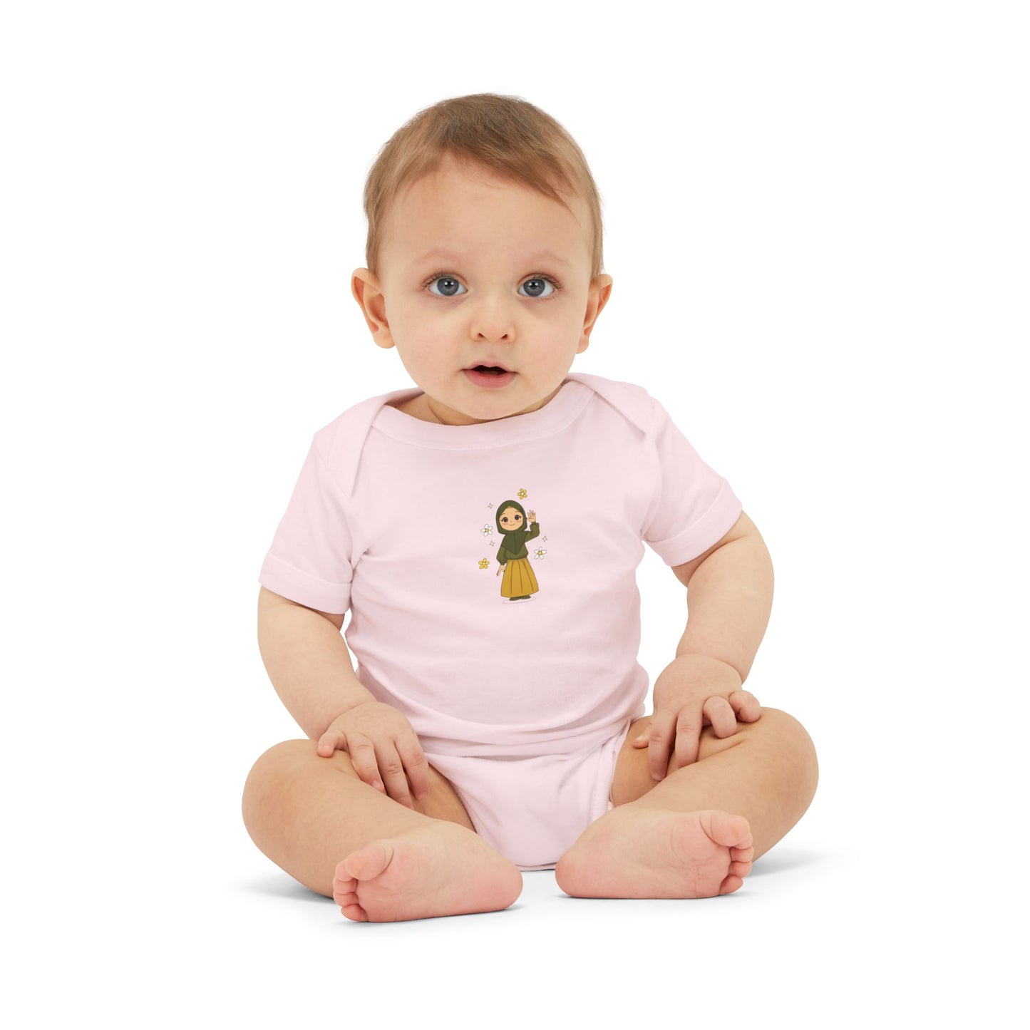 Baby Bodysuit | Adorable Muslim Baby Headscarf Design