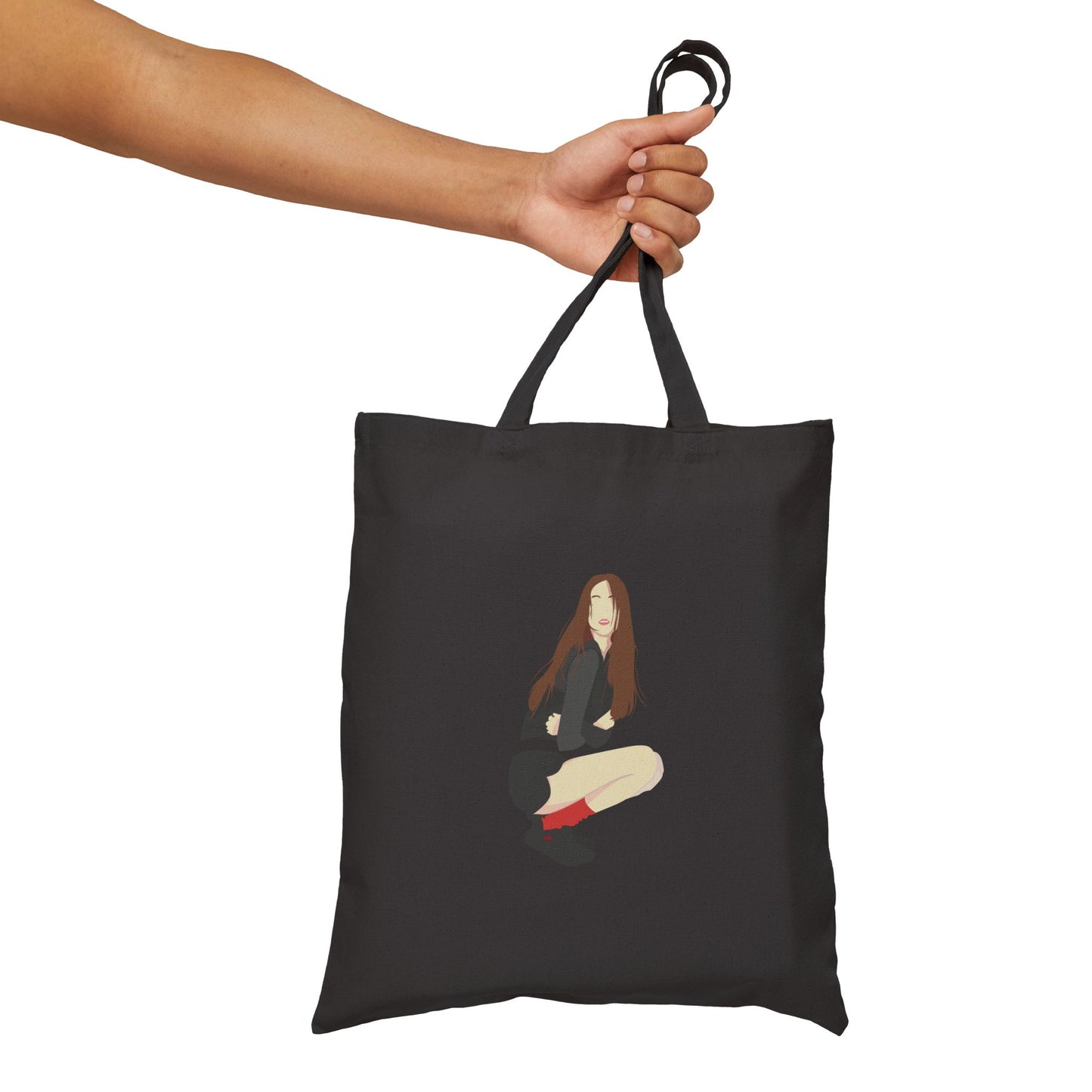Artistic Girl Posing | Cotton Canvas Tote Bag