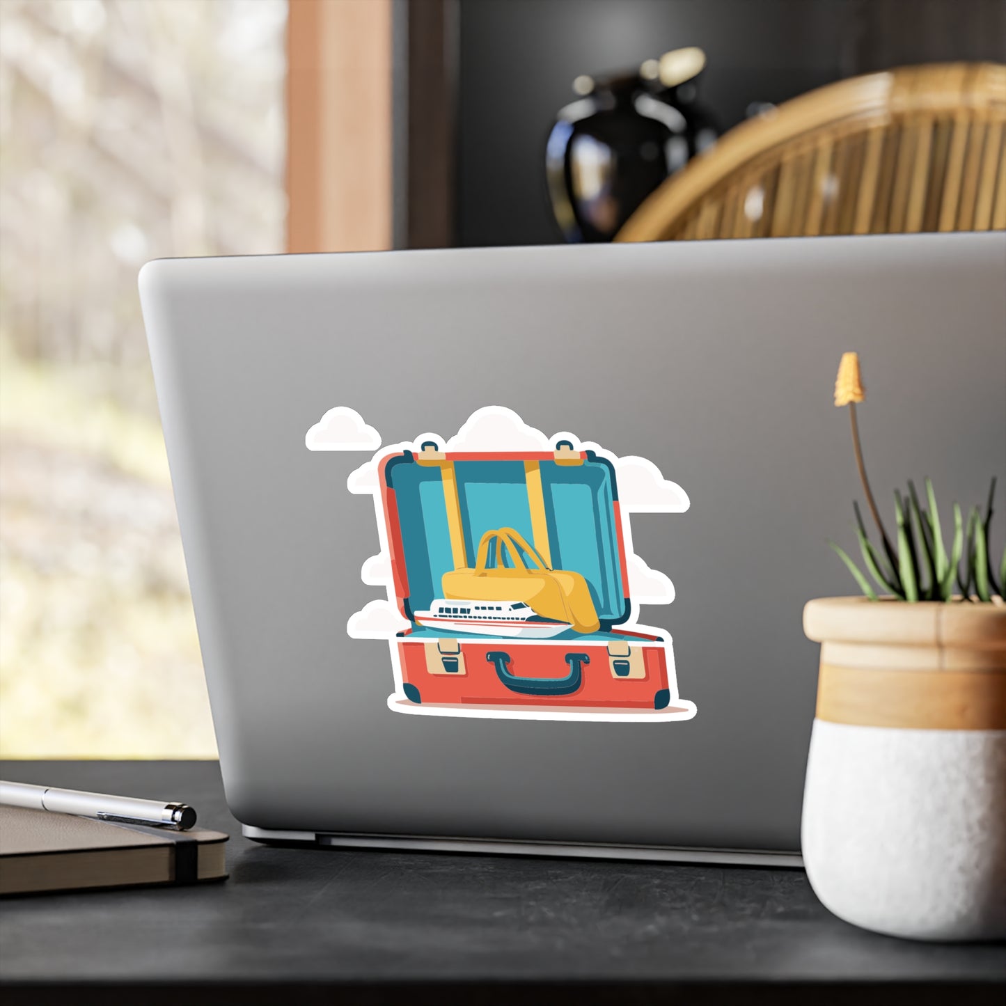 Travel Vibes Luggage Sticker | Minimal & Fun Vinyl Decal
