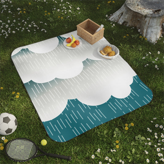 Rainy Mood Picnic Blanket | Relaxing Rain-Inspired Outdoor Blanket