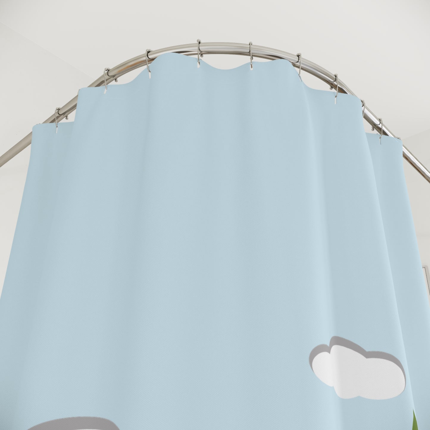 “Forest Dream” Shower Curtain | Tranquil Camping Scene in the Woods