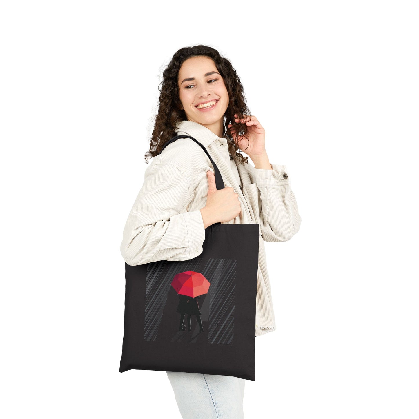 Best Friends in the Rain | Charming Canvas Tote Bag | Waterproof, Everyday Style, Friendship Vibes