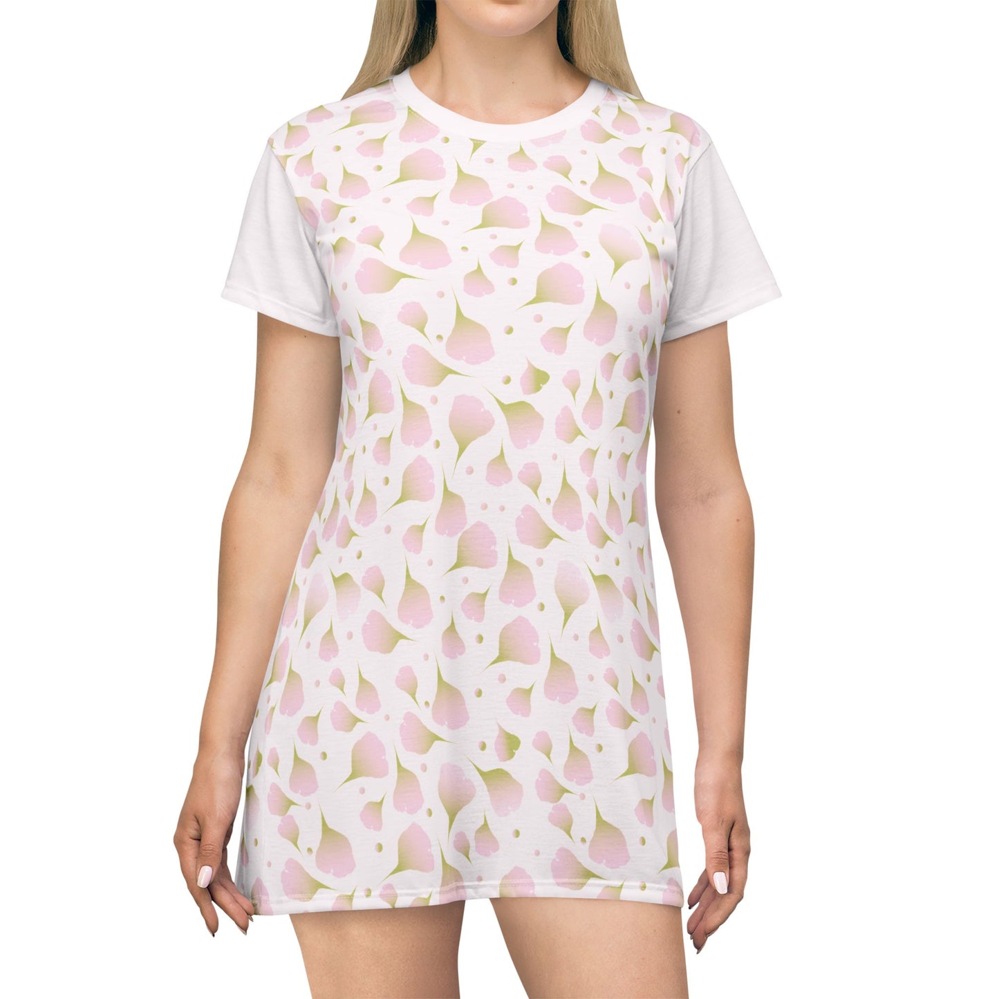 Women’s T-Shirt Dress | Rose Petals | Elegant – Feminine – Stylish
