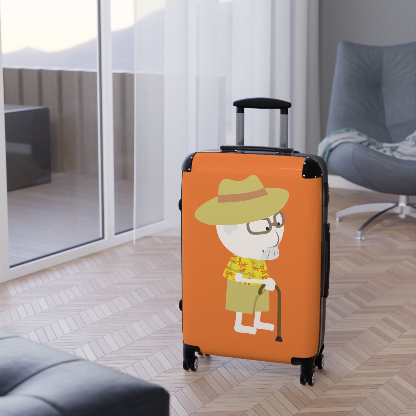 Minimalist Grandpa Suitcase | Travel with Character