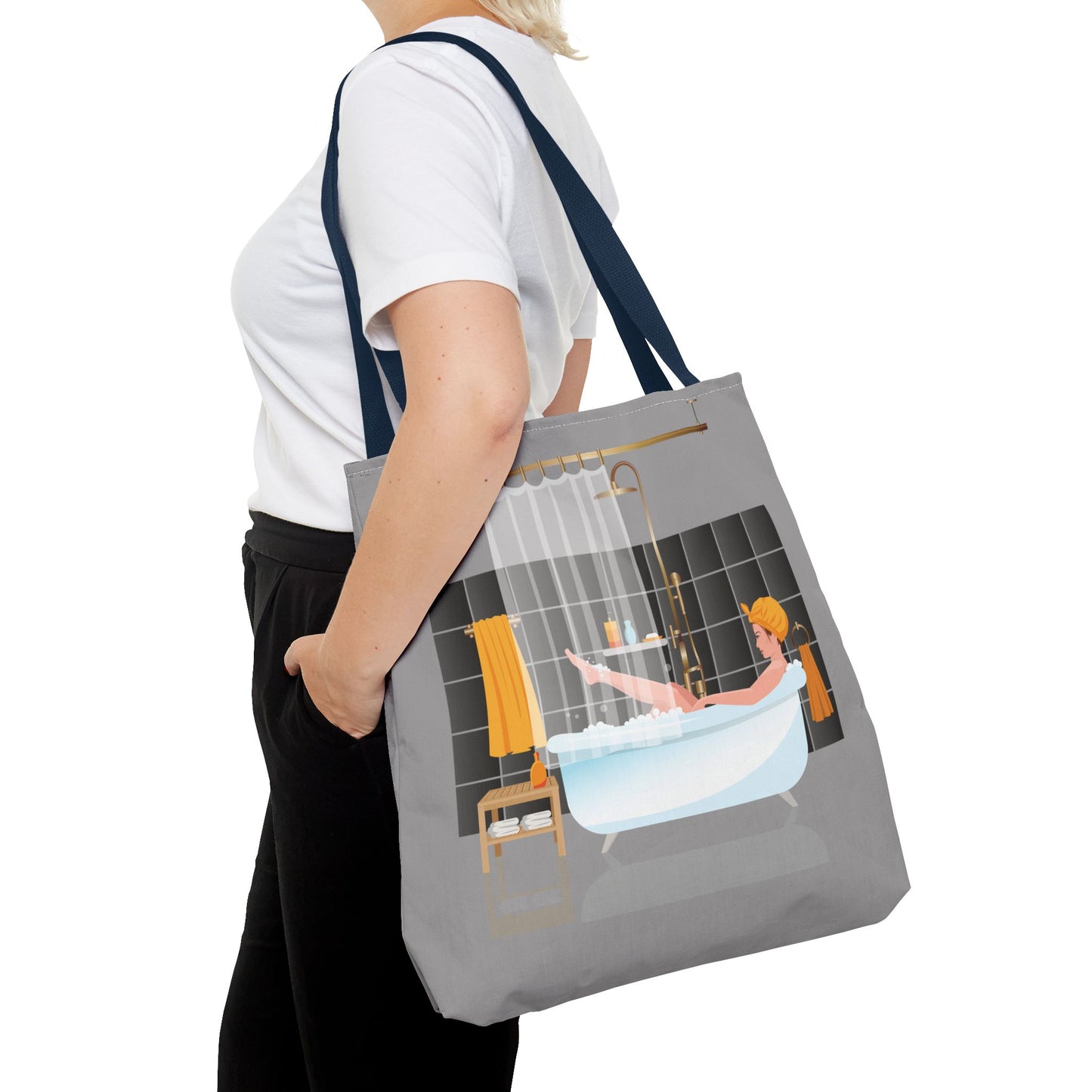 Artistic Tote Bag | Girl in Bathtub | Relaxing & Stylish Accessory