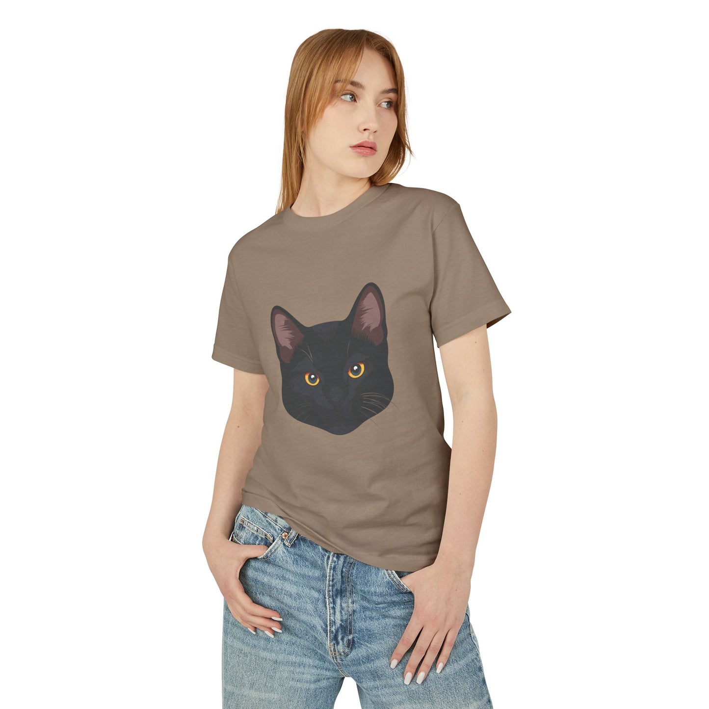 Black Cat Graphic Tee | Stare Me Down | Cool & Cute on the Front