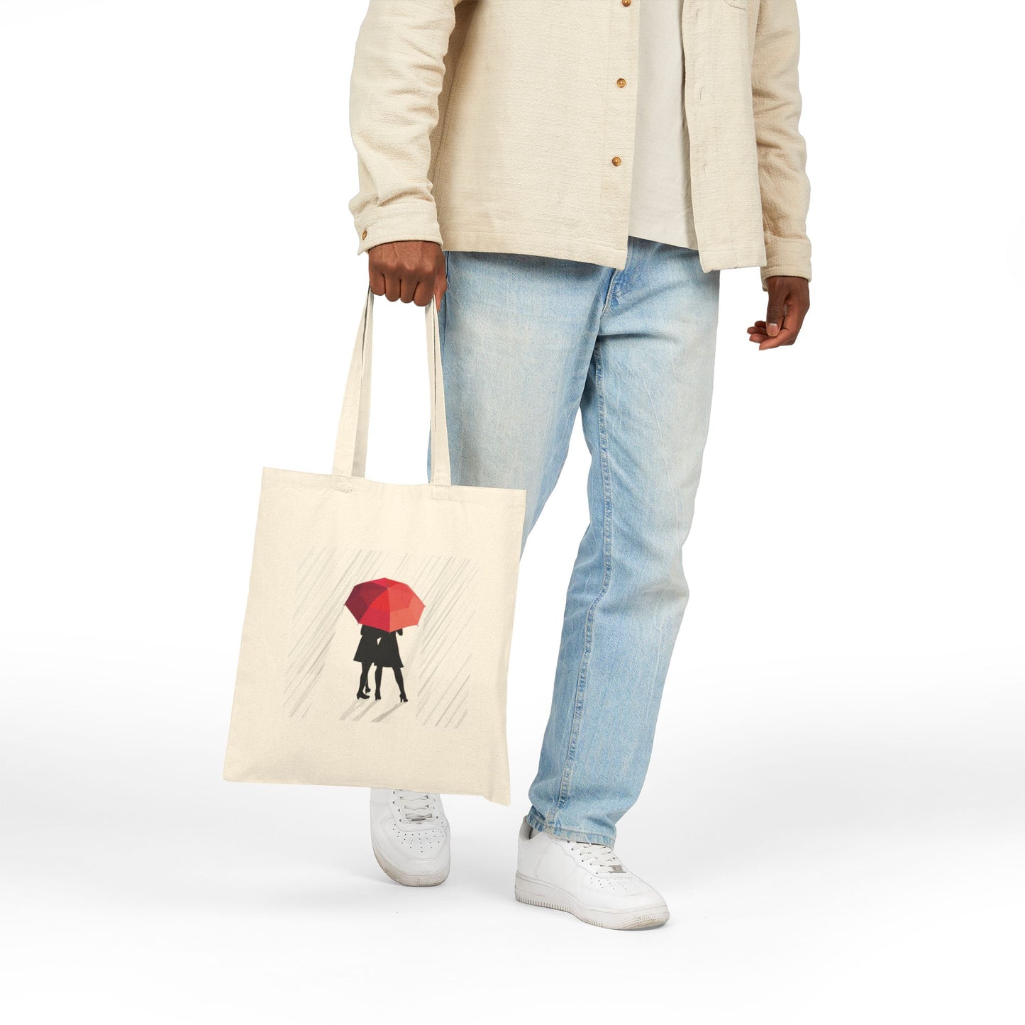 Best Friends in the Rain | Charming Canvas Tote Bag | Waterproof, Everyday Style, Friendship Vibes