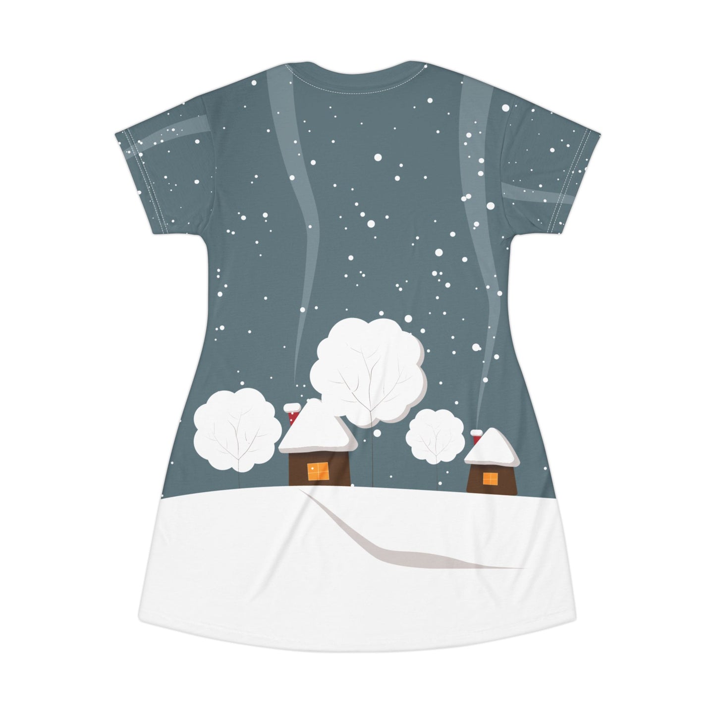 T-Shirt Dress | Snowy Winter Landscape