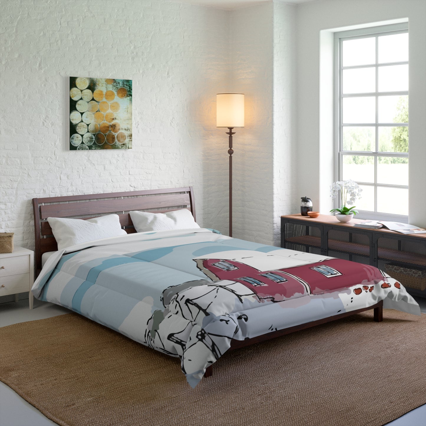 Luxury Comforter | Winter Cottage Serenity