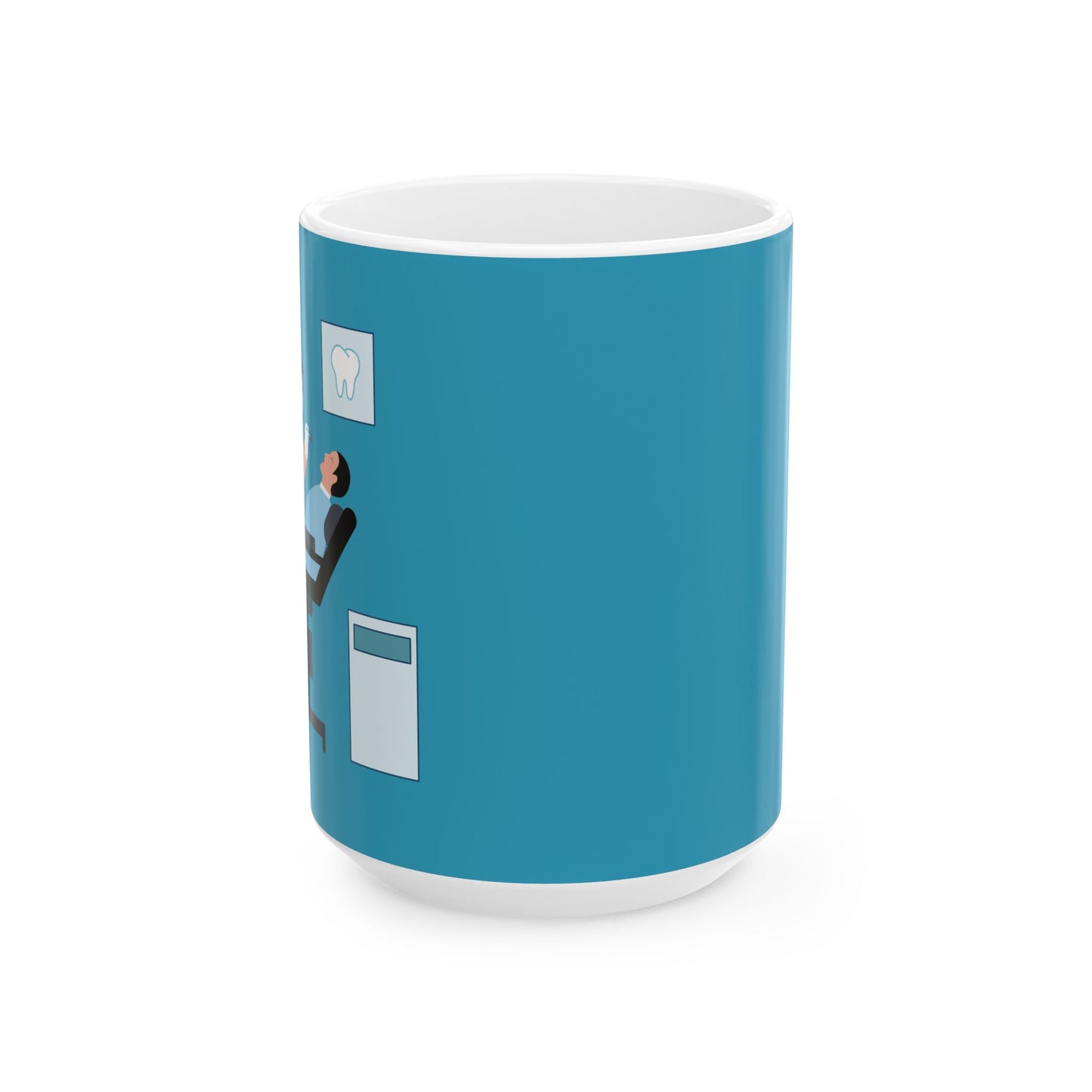 “Tooth & Smile” Ceramic Mug | Minimalist Fun for Dental Lovers