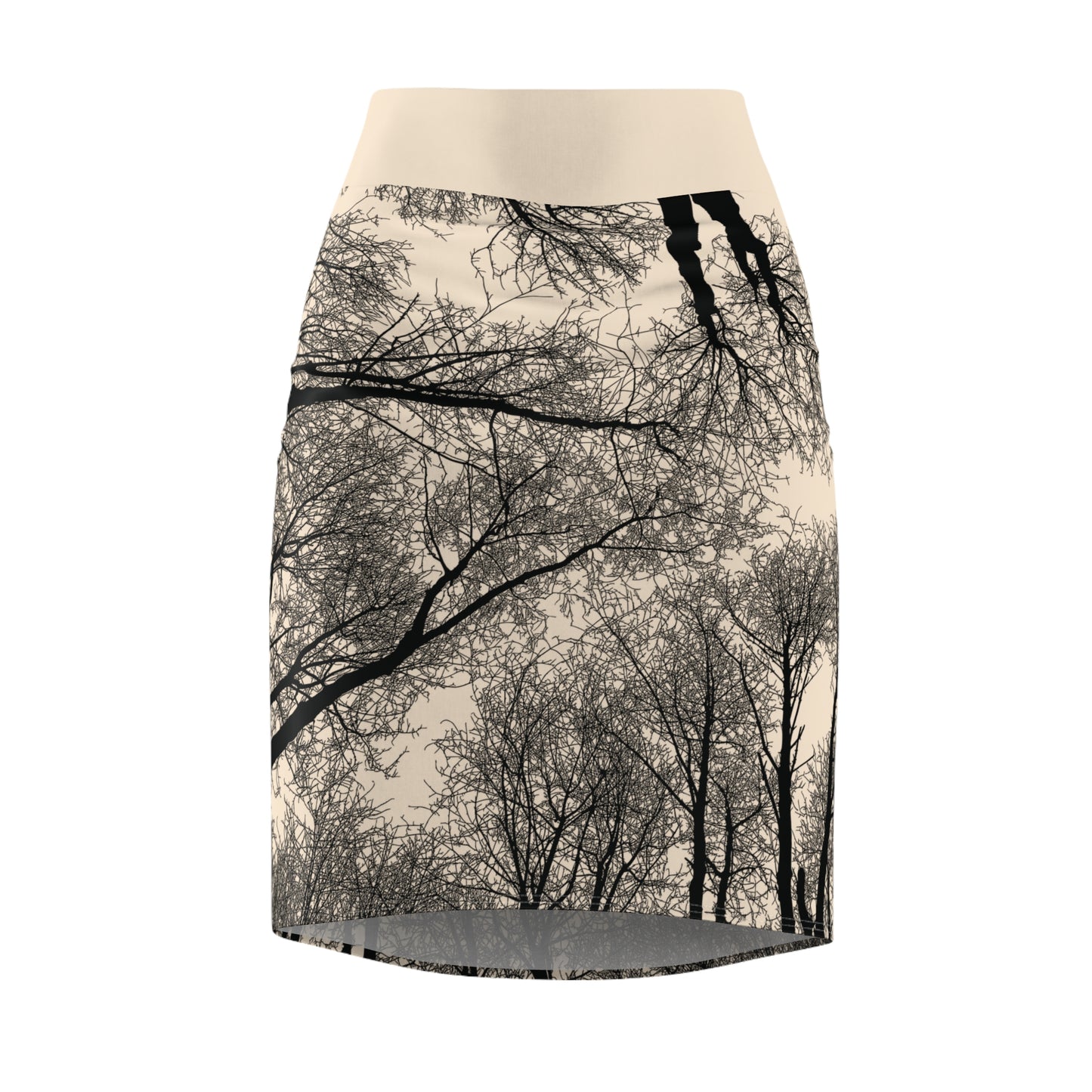 Dry Forest Allure | Women’s Pencil Skirt | Sleek & Stylish With a Nature Twist
