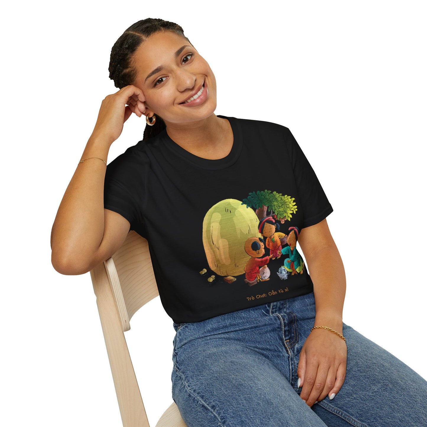 Unisex Softstyle Tee | "Rock Paper Scissors" | Vietnamese Folk Game Edition
