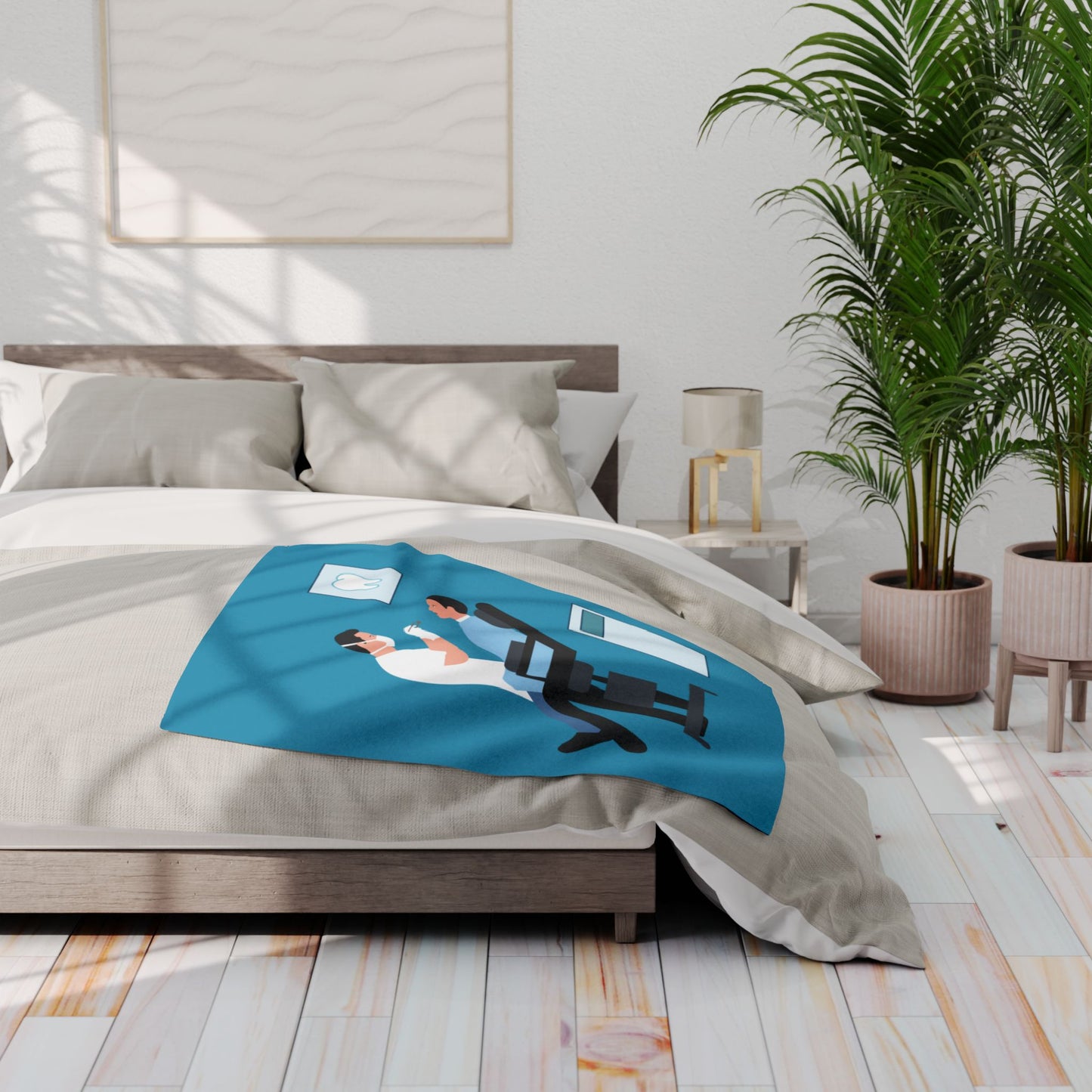 “Smiles & Comfort” Arctic Fleece Blanket | Dentist-Inspired Design