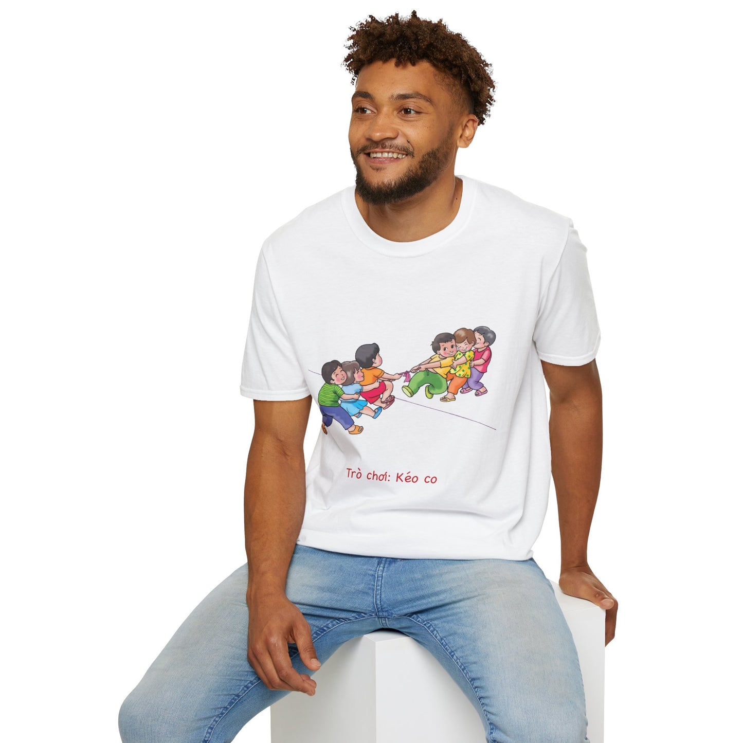 Unisex Softstyle Tee – "Keo Co" | Traditional Vietnamese Tug of War Game