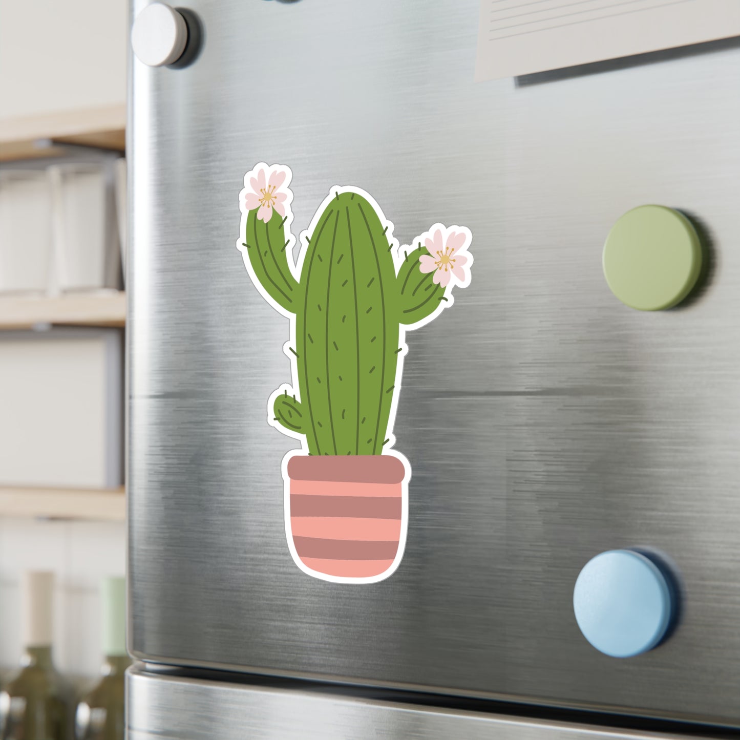 Cartoon Cactus Vinyl Sticker | Fun & Fresh for Everyday Vibes