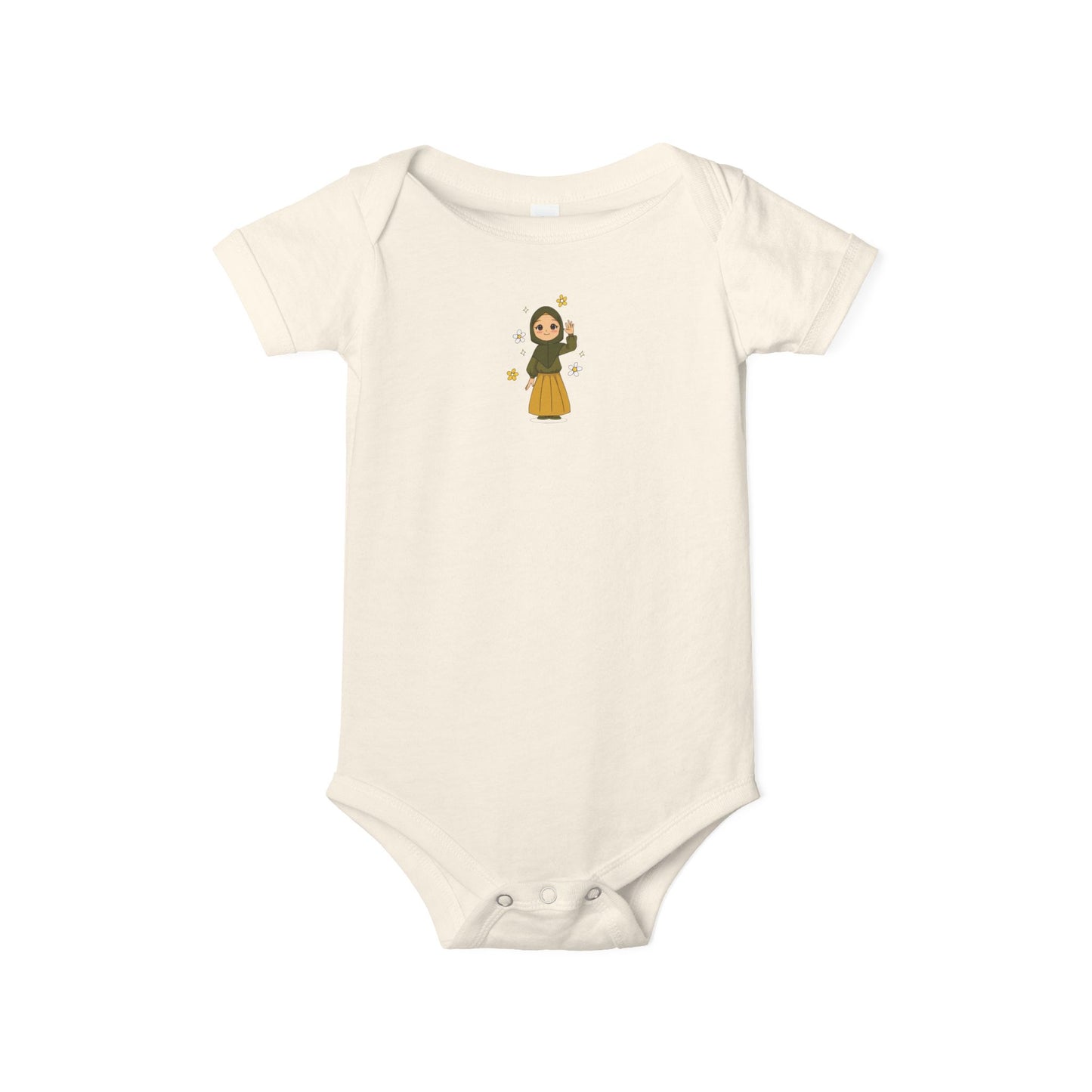 Baby Bodysuit | Adorable Muslim Baby Headscarf Design