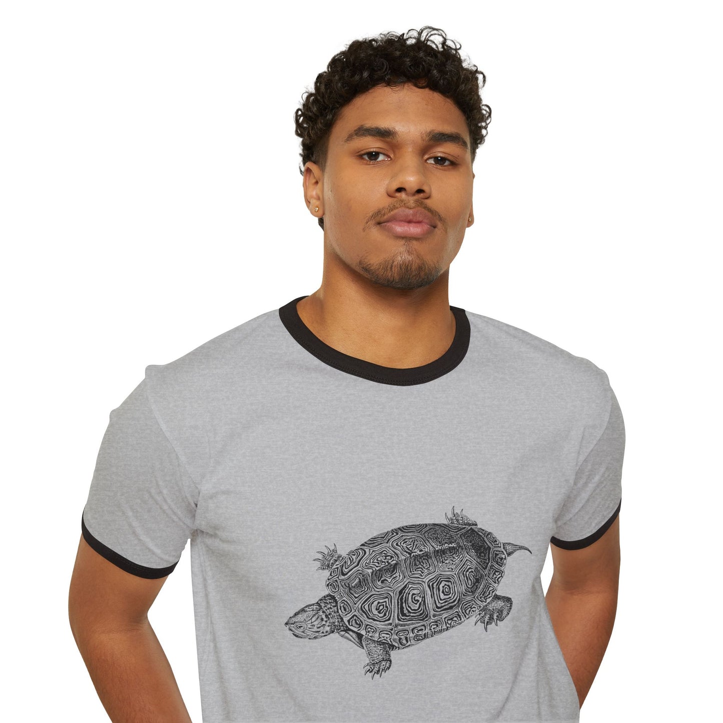 Ringer T-Shirt | Ocean Vibes | Say Hello to the Sea Turtle
