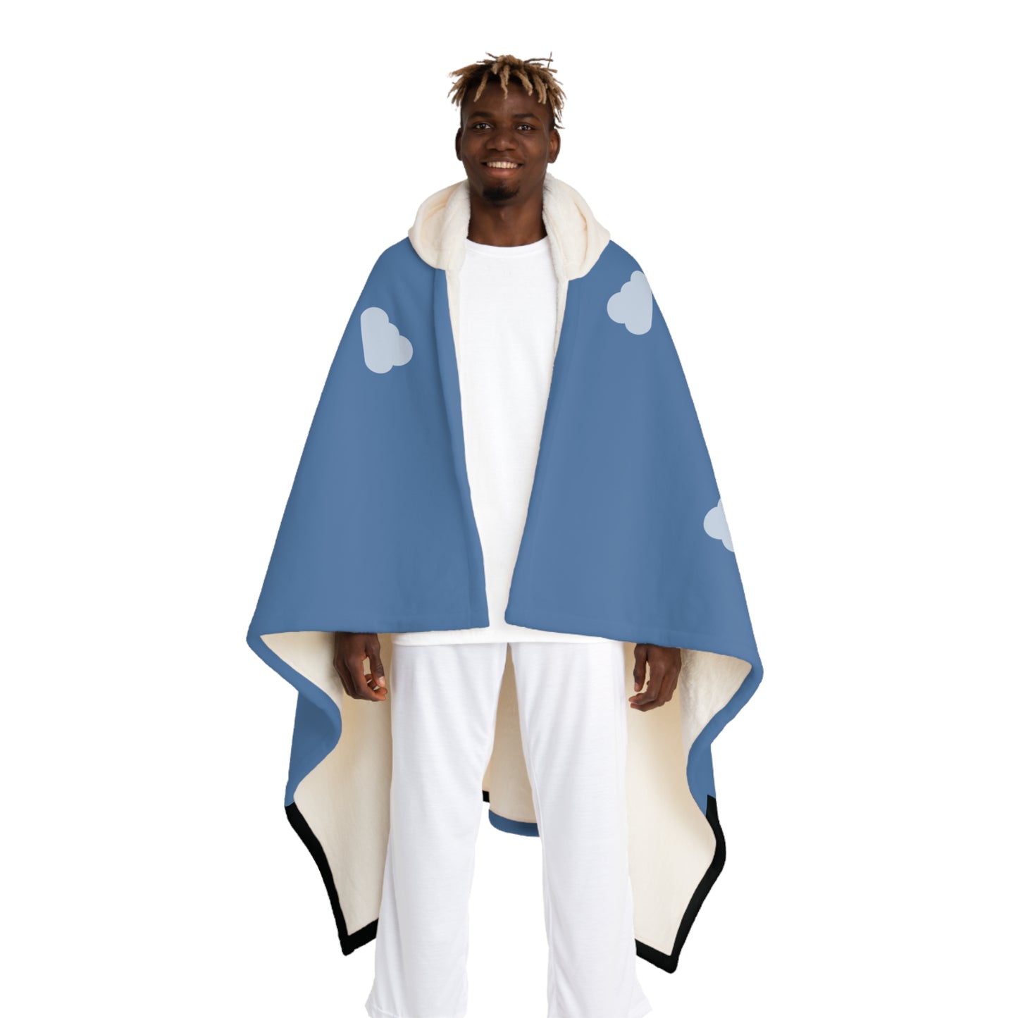 “Leap of Courage” Hooded Sherpa Blanket | Bold, Warm & Refined
