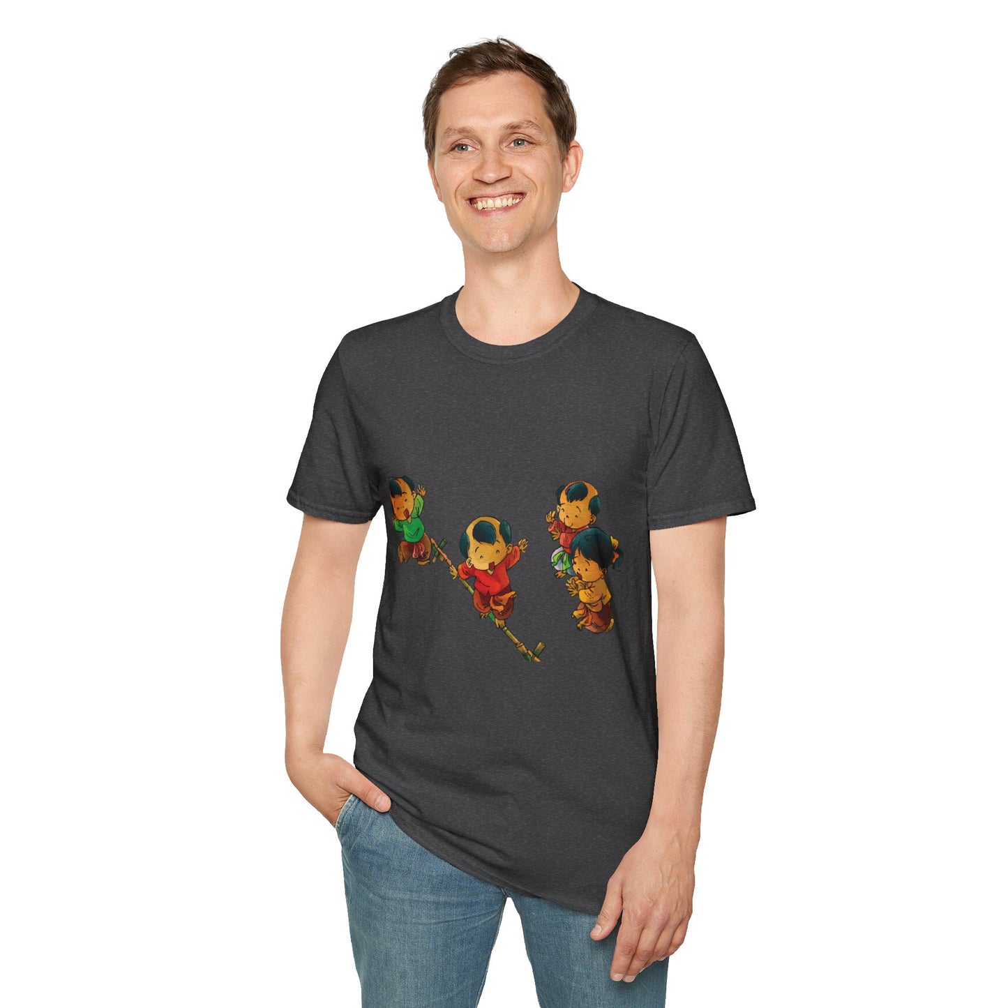Unisex Softstyle Tee | "Cuop Co" | Vietnamese Traditional Flag-Stealing Game
