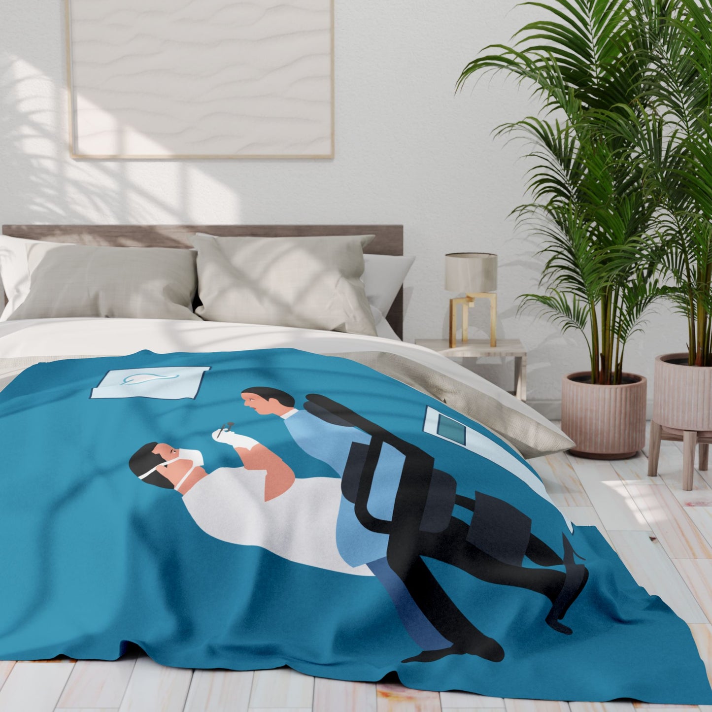 “Smiles & Comfort” Arctic Fleece Blanket | Dentist-Inspired Design