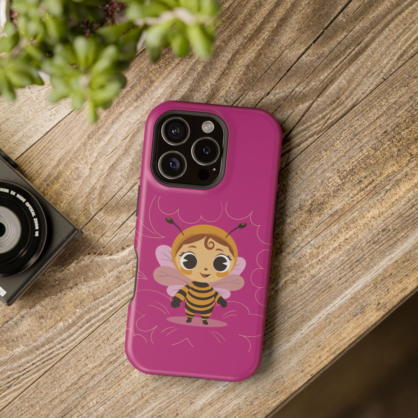 “Little Bee Buddy” Magnetic Tough Phone Case | Cute, Tough & MagSafe Ready